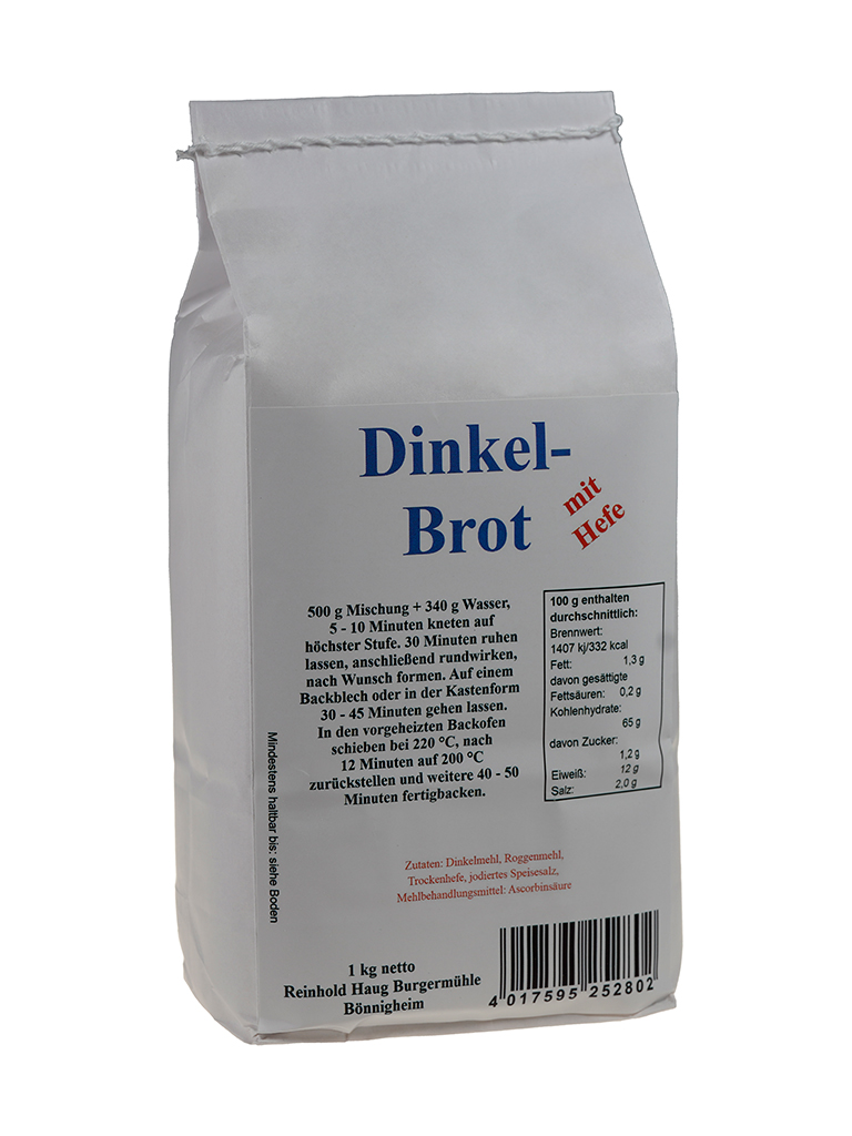 Dinkelbrot mit Hefe