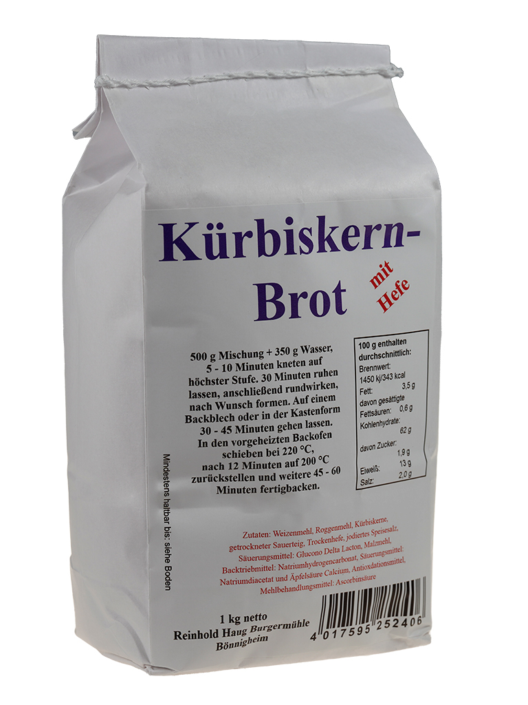 Kürbiskernbrot mit Hefe