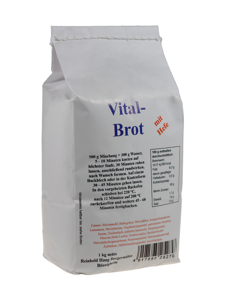 Vitalbrot mit Hefe